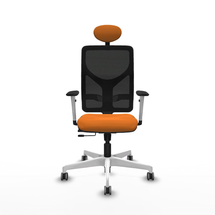 PIQUERAS Y CRESPO Silla de oficina Motilla Naranja y Negro