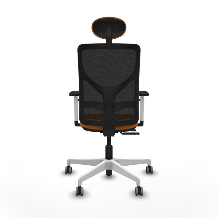 PIQUERAS Y CRESPO Silla de oficina Motilla Naranja y Negro