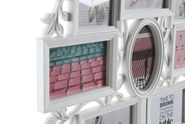DKD Home Decor Marco Multifoto Blanco para 8 Fotos