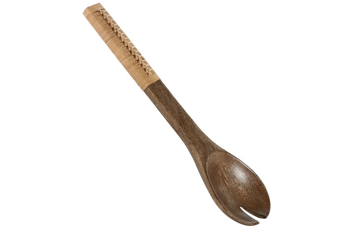DKD Home Decor Sai art 24 Set de 2 Utensilios Colonial Natural Trenzado Ratán 1.2 x 7.5 x 30 cm