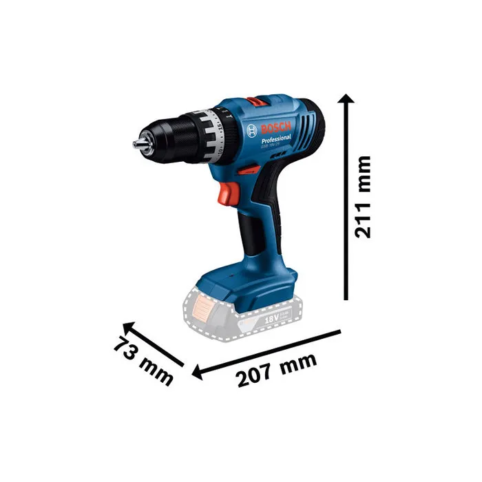 Bosch Professional Taladro de Impacto Inalámbrico GSB 18V-25 con 2 Baterías GBA 2.0Ah y Cargador GAL 18V-40 L