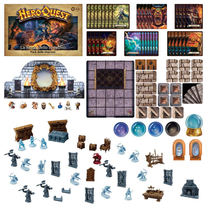 Hasbro Games Heroquest Pack The Mage Of The Mirror F7539 - Expansión de Juego de Mesa de Fantasía, Idioma Italiano