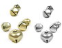 Innspiro Cascabeles de metal oro y plata 12mm 50u.