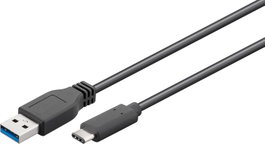 MicroConnect Cable USB-C 3.2 Gen1 a USB 3.2 A, 0,15 m, 10 Gbit/s, Negro