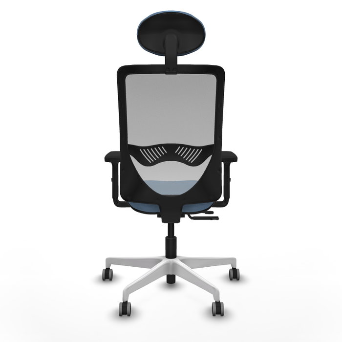 PIQUERAS Y CRESPO Silla de oficina Zulema con mecanismo Sincro/Traslack Azul cielo y Gris