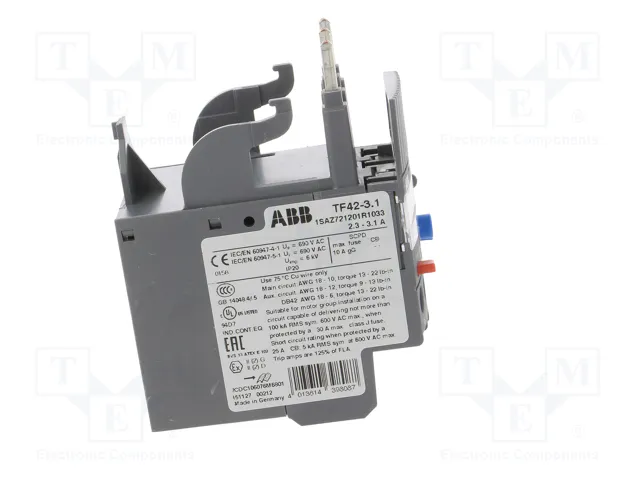 ABB TF42-3.1 Relé térmico 2,3÷3,1A AF ABB TF42-3.1 Relé térmico 2,3÷3,1A AF