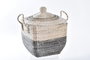 DKD Home Decor Cesta Balines Natural Gris Seagrass 35 x 43 x 45 cm