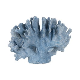 Figura Coral Azul Resina Decoración 27,50 X 13,50 X 19,50 cm