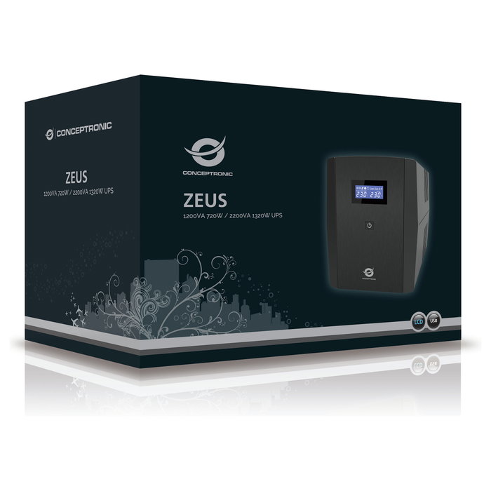 Conceptronic ZEUS04EM UPS 2200VA/1320W 5 Salidas AC