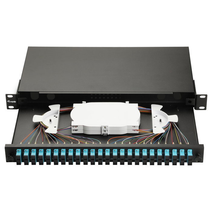 EQUIP LWL-Spleißkasten 24-Port LC-Duplex OM3 1U