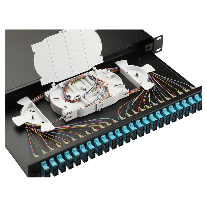 EQUIP LWL-Spleißkasten 24-Port LC-Duplex OM3 1U