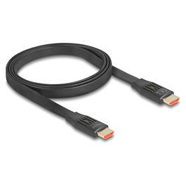 DeLOCK Cable Plano HDMI 2.1 Ultra Alta Velocidad 48 Gbps 8K 60Hz 5m - Negro, 3D, HDR, Dolby Vision, 240Hz, Referencia 81004