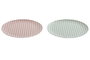 DKD Home Decor Plato Melamina Vichy 2 Surtido Rosa y Azul