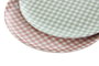DKD Home Decor Plato Melamina Vichy 2 Surtido Rosa y Azul