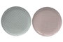 DKD Home Decor Plato Melamina Vichy 2 Surtido Rosa y Azul