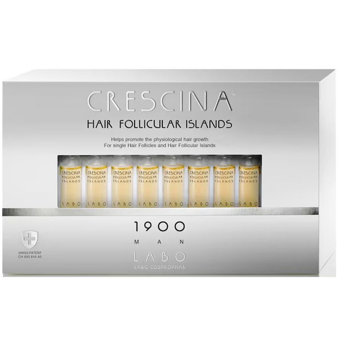 Conjunto, Labo, Crescina Follicular Islands 1900, Para la estimulación del crecimiento, Sérum de Tratamiento en Ampollas, Para el cuero cabelludo, Para hombres, 20 pzs Conjunto, Labo, Crescina Follicular Islands 1900, Para la estimulación del crecimiento, Sérum de Tratamiento en Ampollas, Para el cuero cabelludo, Para hombres, 20 pzs