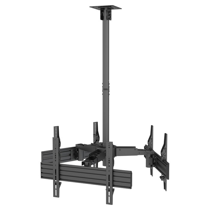 Equip Soporte de Techo Profesional para 3 Pantallas TV 32-65 Pulgadas Inclinable, Gestión de Cables, Peso Máx. 30kg por Soporte Equip Soporte de Techo Profesional para 3 Pantallas TV 32-65 Pulgadas Inclinable, Gestión de Cables, Peso Máx. 30kg por Soporte