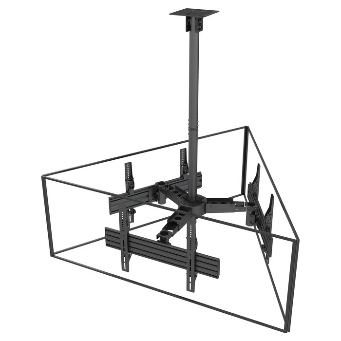 Equip Soporte de Techo Profesional para 3 Pantallas TV 32-65 Pulgadas Inclinable, Gestión de Cables, Peso Máx. 30kg por Soporte Equip Soporte de Techo Profesional para 3 Pantallas TV 32-65 Pulgadas Inclinable, Gestión de Cables, Peso Máx. 30kg por Soporte