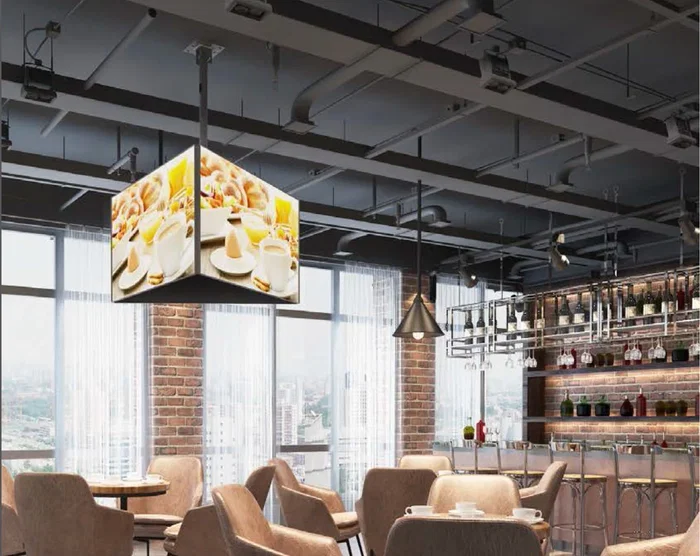 Equip 650371 Soporte de techo profesional para 3 pantallas TV de 32"-65", inclinable, gestión de cables, peso máx. 30kg por pantalla, negro