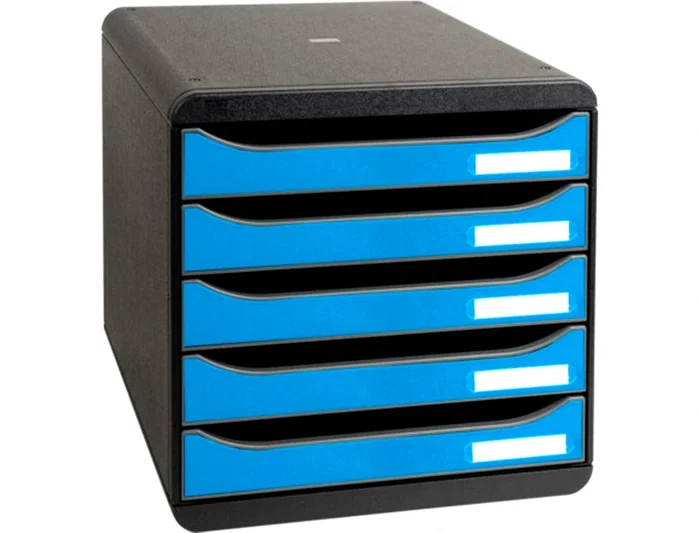 Exacompta Fichero de cajones sobremesa Big-Box Clean'Safe 5 cajones Azul A4+ Exacompta Fichero de cajones sobremesa Big-Box Clean'Safe 5 cajones Azul A4+