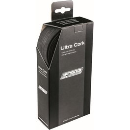 FSA Ultra Cork Cinta Manillar Corcho Negro - 100 gr para Componentes de Rueda
