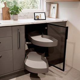 HERRAJES ALK Extraíble Riñón Bacán Antracita - Mano Izquierda