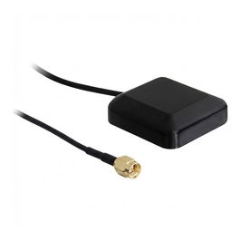 Navilock NL-69AT - Antena Externa GPS de Alta Ganancia, 27 dBi, 1.575 GHz, Conector RP-SMA Hembra, Cable Coaxial de 3 m, Color Negro