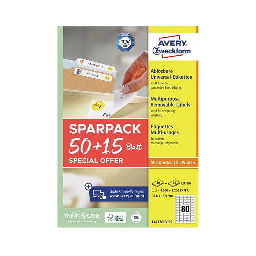 AVERY Zweckform Etiquetas de 35,6 x 16,9 mm, blanco