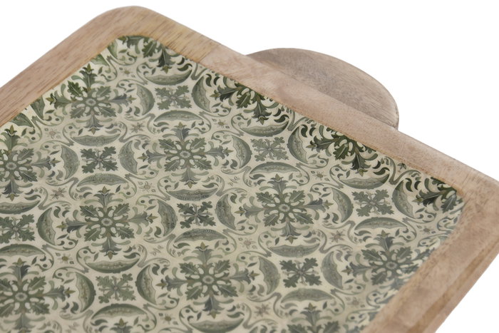 DKD Home Decor Bandeja de Mango Lacado Verde 50x21,5x2 cm DKD Home Decor Bandeja de Mango Lacado Verde 50x21,5x2 cm
