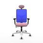 PIQUERAS Y CRESPO Silla de oficina Motilla con mecanismo Sincro/Traslack, Rosa y Azul