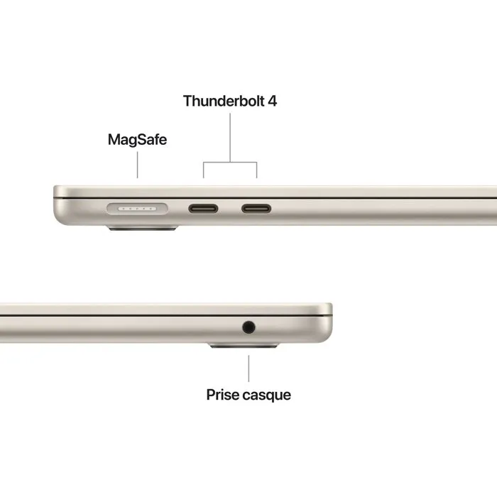 Apple MDHA4FNA MacBook Air 13.6" M5 (2026) - 16GB RAM, 512GB SSD, CPU 10 núcleos, GPU 8 núcleos - Stellar Light