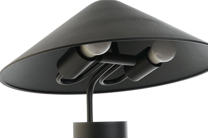 DKD Home Decor Lámpara de Sobremesa Metal Sombrero Negro