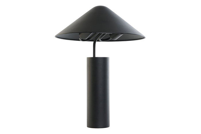 DKD Home Decor Lámpara de Sobremesa Metal Sombrero Negro