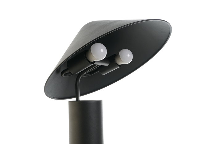 DKD Home Decor Lámpara de Sobremesa Metal Sombrero Negro