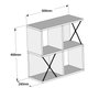 Hanah Home Estantería de Pared Tablero Melamina Crema y Negro 60x60x24cm Moderna y Elegante