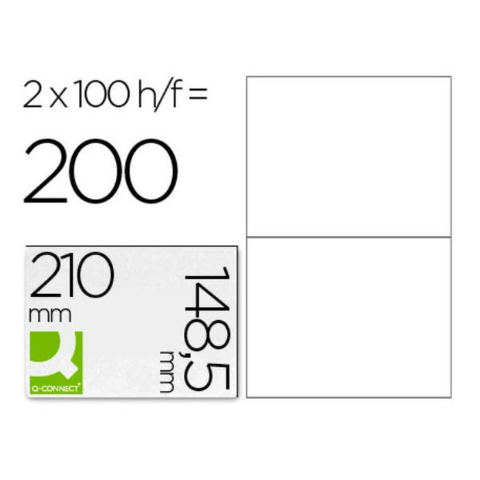 Q-connect Etiqueta adhesiva KF10662 210x148,5 mm, 100 hojas Q-connect Etiqueta adhesiva KF10662 210x148,5 mm, 100 hojas