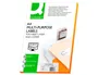 Q-connect KF10662 Etiqueta Adhesiva Tamaño 210x148,5 mm DIN A4 Caja con 100 Hojas para Fotocopiadora, Láser e Ink-jet