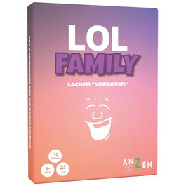 Anzen Juego de Cartas LOL FAMILY - Lachen verboten, Juego Familiar en Alemán para 2-12 Jugadores, Edad 8+