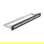 DeLOCK Keystone Patch Panel, 48 Puertos RJ45, 2U 19" para Montaje en Rack, Negro, 482 mm x 150 mm x 44 mm - Ref. 43280