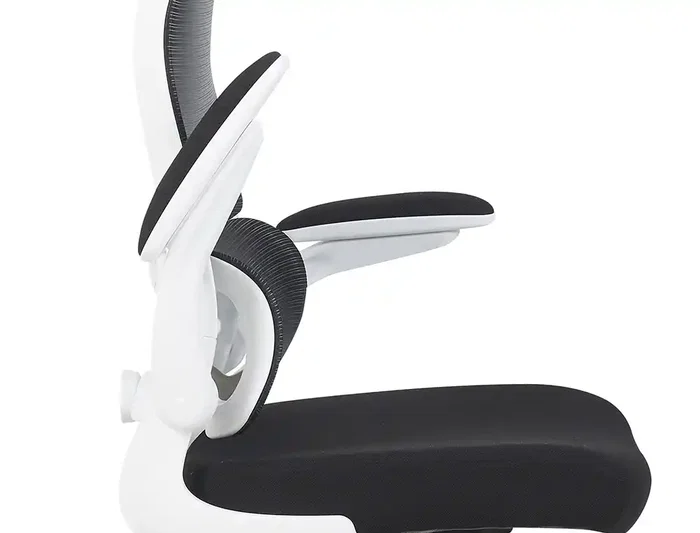 Q-connect Silla de Oficina Catania Ergonómica Malla Transpirable Ruedas Premium PU Negro Blanco Altura Ajustable 1230mm