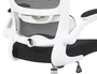 Q-connect Silla de Oficina Catania Ergonómica Malla Transpirable Ruedas Premium PU Negro Blanco Altura Ajustable 1230mm