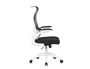 Q-connect Silla de Oficina Catania Ergonómica Malla Transpirable Ruedas Premium PU Negro Blanco Altura Ajustable 1230mm