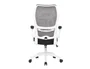 Q-connect Silla de Oficina Catania Ergonómica Malla Transpirable Ruedas Premium PU Negro Blanco Altura Ajustable 1230mm