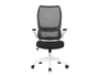 Q-connect Silla de Oficina Catania Ergonómica Malla Transpirable Ruedas Premium PU Negro Blanco Altura Ajustable 1230mm