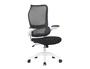 Q-connect Silla de Oficina Catania Ergonómica Malla Transpirable Ruedas Premium PU Negro Blanco Altura Ajustable 1230mm