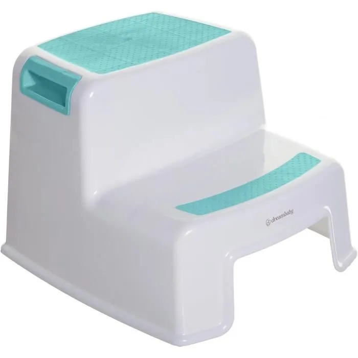 Dreambaby Taburete con Escalera 2 UP Antideslizante y Texturizado Aqua para Niños y Adultos Hasta 80 kg