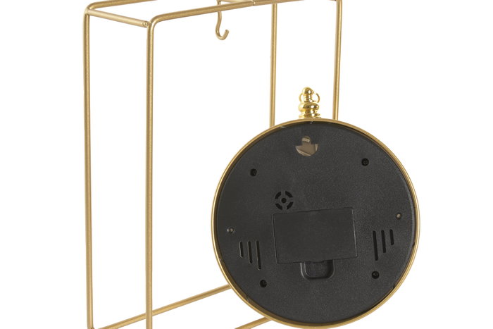 DKD Home Decor Reloj de Sobremesa de Aluminio Dorado