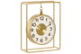 DKD Home Decor Reloj de Sobremesa de Aluminio Dorado
