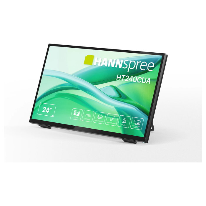 Hannspree HT240CUA Monitor táctil 23.8" Full HD 1920 x 1080 LED VA 100Hz 6ms HDMI DisplayPort USB-C Negro, con altavoces y soporte VESA Hannspree HT240CUA Monitor táctil 23.8" Full HD 1920 x 1080 LED VA 100Hz 6ms HDMI DisplayPort USB-C Negro, con altavoces y soporte VESA