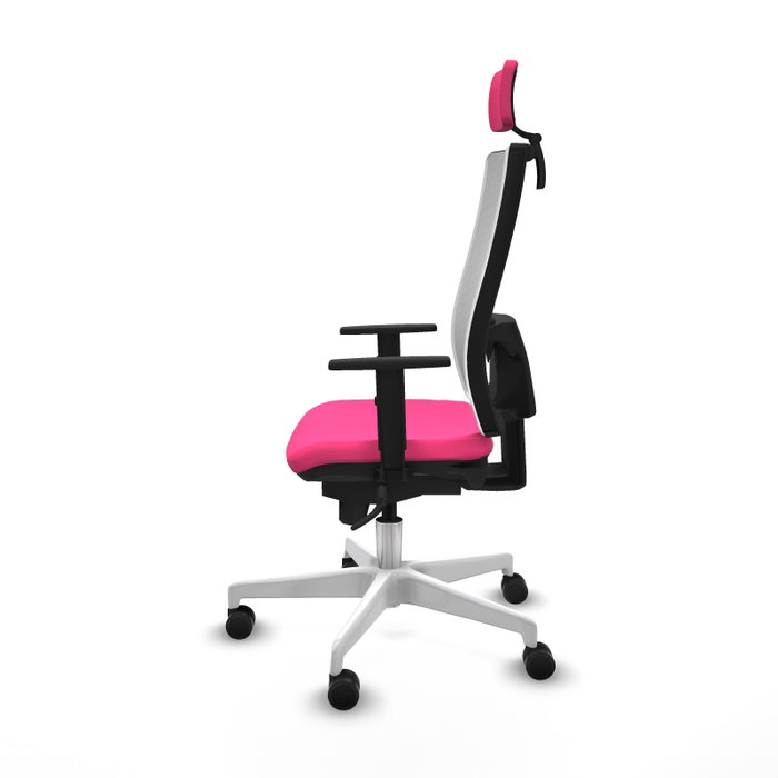 PIQUERAS Y CRESPO Silla de oficina Horna Rosa y Blanco